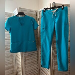 Figs Teal Scrub Set